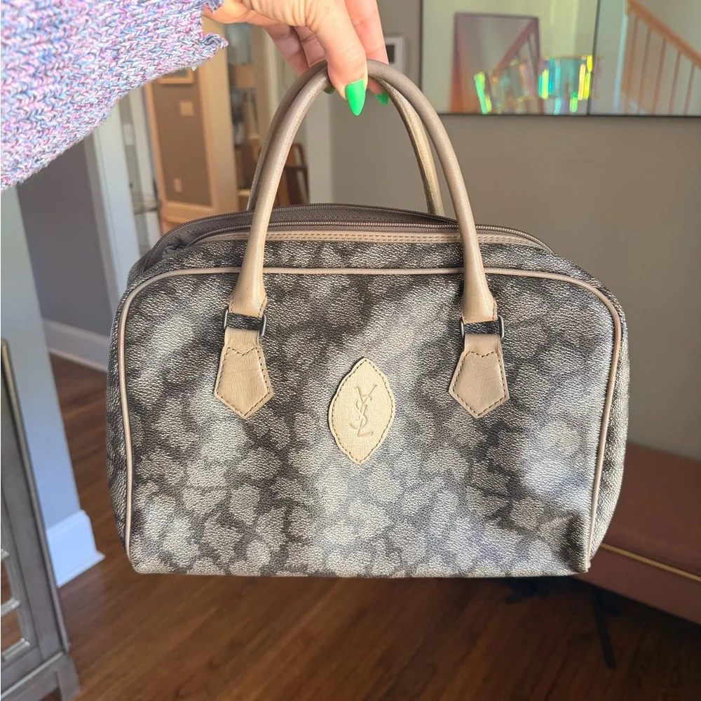 Vintage YSL Giraffe Leather Boston Bag - Picture 1 of 9